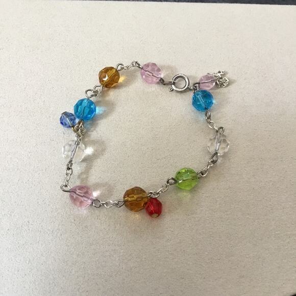 Silver Multi-Crystal Bracelet - Picture 3 of 5